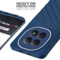 Silicone case for Redmi Note 15 5G with raised edges for screen and camera protection in blue