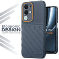 Soft silicone back cover for Vivo T4x 5G in Grey with anti-slip grip and textured design