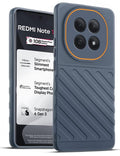 Lightweight and flexible silicone case for Redmi Note 15 5G with raised camera protection – Grey color