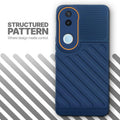Textured soft silicone back cover for iQOO Z10R 5G, blue finish with comfortable anti-slip grip