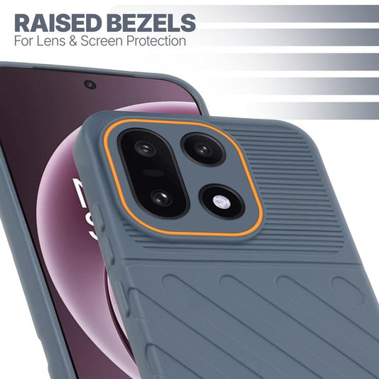 Slim Grey silicone back cover for OnePlus 15 5G with strong drop protection and soft feel