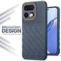 Soft silicone back cover for Realme 16 Pro 5G in Grey with anti-slip grip and textured design