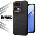 Soft silicone back cover for Realme 16 Pro 5G in Black with anti-slip grip and textured design