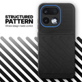 Textured soft silicone back cover for Realme 16 Pro 5G, Black finish with comfortable anti-slip grip