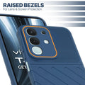 Slim blue silicone back cover for Vivo T4x 5G with strong drop protection and soft feel