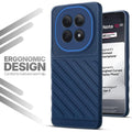 Soft silicone back cover for Redmi Note 15 5G in blue with anti-slip grip and textured design