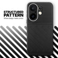 Textured soft silicone back cover for Vivo X200 FE 5G, Black finish with comfortable anti-slip grip