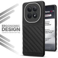 Soft silicone back cover for Redmi Note 15 5G in Black with anti-slip grip and textured design