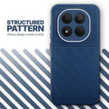 Textured soft silicone back cover for Redmi Note 15 Pro 5G, blue finish with comfortable anti-slip grip
