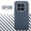 Textured soft silicone back cover for Redmi Note 15 Pro 5G, Grey finish with comfortable anti-slip grip