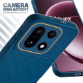 OnePlus 15 5G blue silicone case with raised camera ring for extra lens protection and stylish look