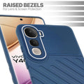 Slim blue silicone back cover for Vivo Y400 Pro 5G with strong drop protection and soft feel