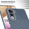 Slim Grey silicone back cover for Vivo Y400 Pro 5G with strong drop protection and soft feel