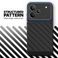 Textured soft silicone back cover for Realme P4 5G, Black finish with comfortable anti-slip grip