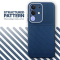 Textured soft silicone back cover for iQOO Z10x 5G, blue finish with comfortable anti-slip grip