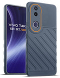 Lightweight and flexible silicone case for Vivo T4R 5G with raised camera protection – Grey color