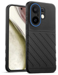 Lightweight and flexible silicone case for Vivo X200 FE 5G with raised camera protection – Black color