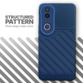 Textured soft silicone back cover for Vivo V50e 5G, blue finish with comfortable anti-slip grip