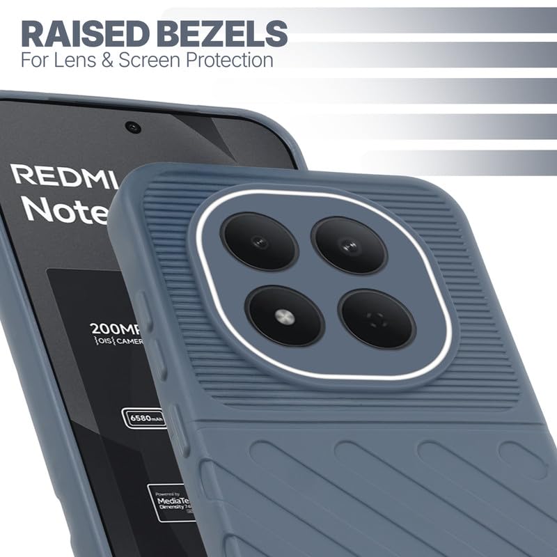Slim Grey silicone back cover for Redmi Note 15 Pro 5G with strong drop protection and soft feel