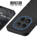 Silicone case for Redmi Note 15 Pro 5G with raised edges for screen and camera protection in Black