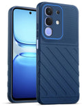 Lightweight and flexible silicone case for iQOO Z10x 5G with raised camera protection – blue color