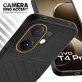 Vivo T4 Pro 5G Black silicone case with raised camera ring for extra lens protection and stylish look