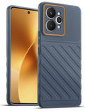 Lightweight and flexible silicone case for Realme 15 5G with raised camera protection – Grey color