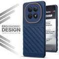 Soft silicone back cover for Redmi Note 15 5G in blue with anti-slip grip and textured design