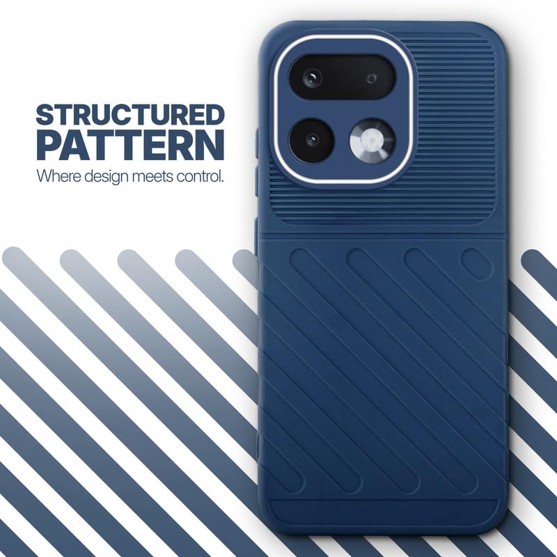 Textured soft silicone back cover for Realme 16 Pro 5G, blue finish with comfortable anti-slip grip