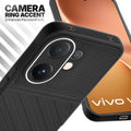 Vivo V60 5G Black silicone case with raised camera ring for extra lens protection and stylish look