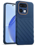 Lightweight and flexible silicone case for Realme 16 Pro 5G with raised camera protection – blue color