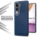 Lightweight and flexible silicone case for Vivo Y400 Pro 5G with raised camera protection – blue color