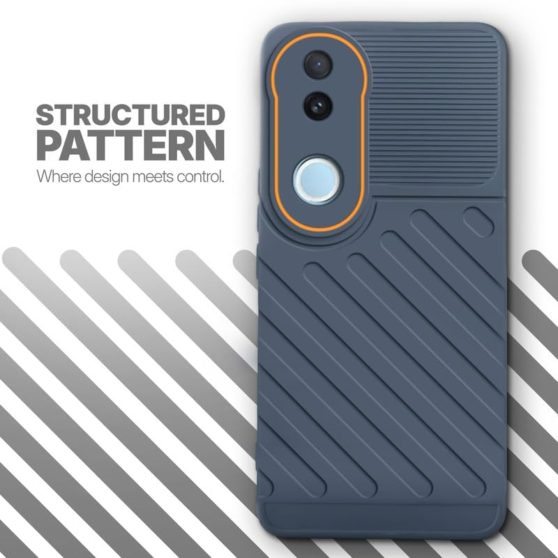 Textured soft silicone back cover for iQOO Z10R 5G, Grey finish with comfortable anti-slip grip