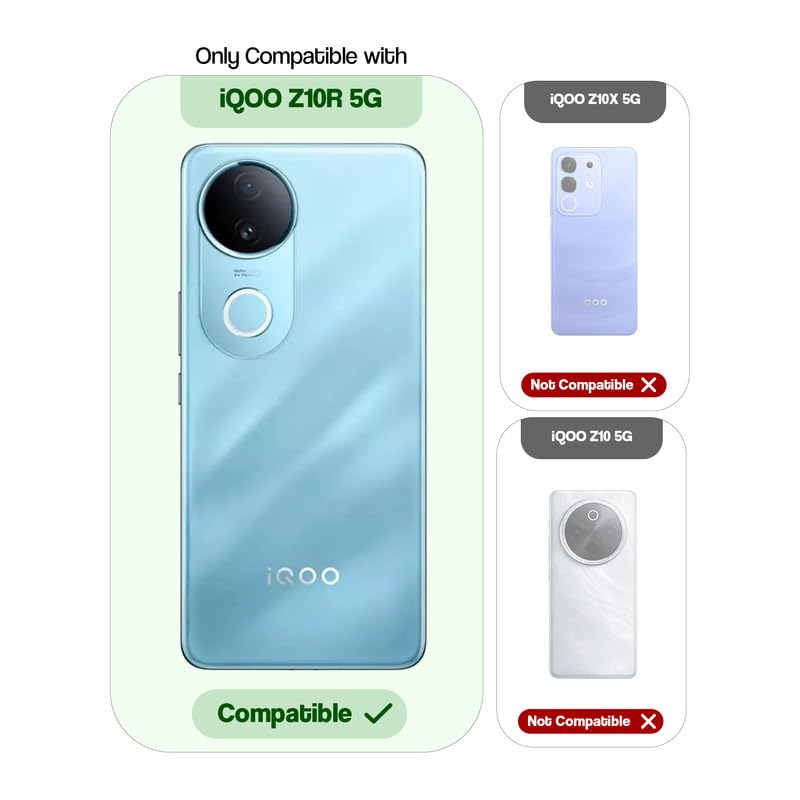 Compatibility comparison image showing iQOO Z10R 5G supported, while other models are not compatible.