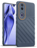 Lightweight and flexible silicone case for Vivo V50e 5G with raised camera protection – Grey color