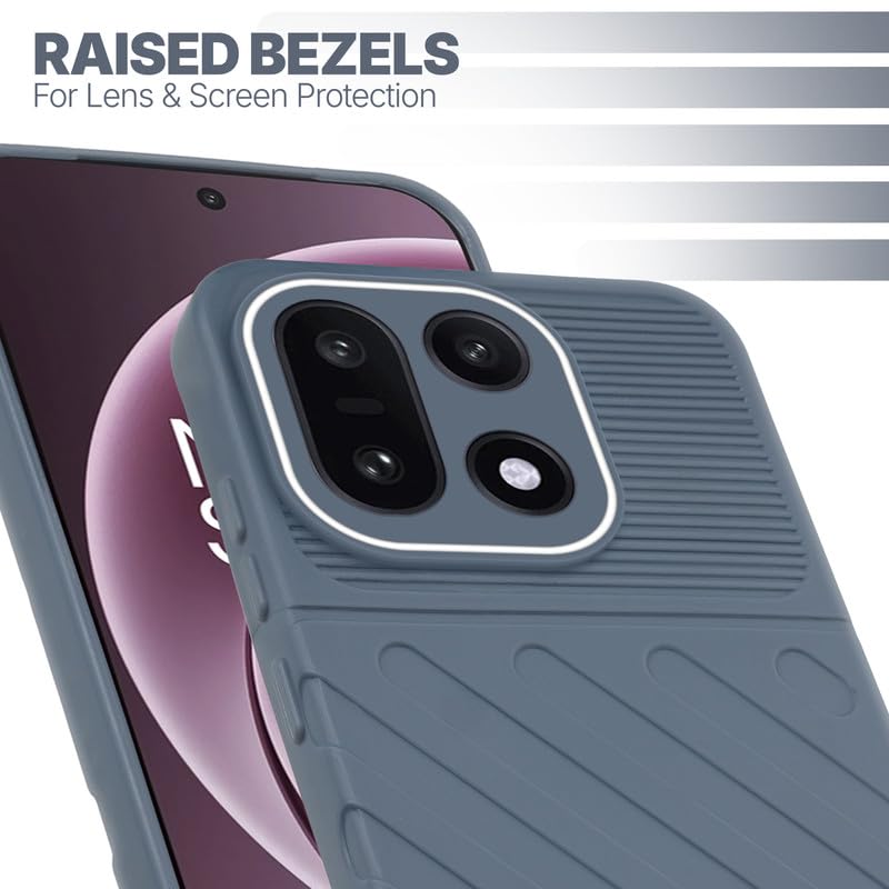 Slim Grey silicone back cover for OnePlus 15 5G with strong drop protection and soft feel