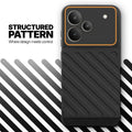 Textured soft silicone back cover for Realme P4 5G, Black finish with comfortable anti-slip grip