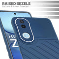 Slim blue silicone back cover for iQOO Z10R 5G with strong drop protection and soft feel