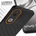 Vivo V50 5G Black silicone case with raised camera ring for extra lens protection and stylish look