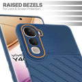 Slim blue silicone back cover for Vivo Y400 Pro 5G with strong drop protection and soft feel
