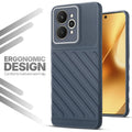 Soft silicone back cover for Realme 15 5G in Grey with anti-slip grip and textured design