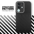Textured soft silicone back cover for Vivo T4x 5G, Black finish with comfortable anti-slip grip