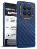 Lightweight and flexible silicone case for Redmi Note 15 5G with raised camera protection – blue color
