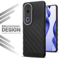 Soft silicone back cover for Vivo V50e 5G in Black with anti-slip grip and textured design