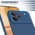 Slim blue silicone back cover for Realme P4 5G with strong drop protection and soft feel