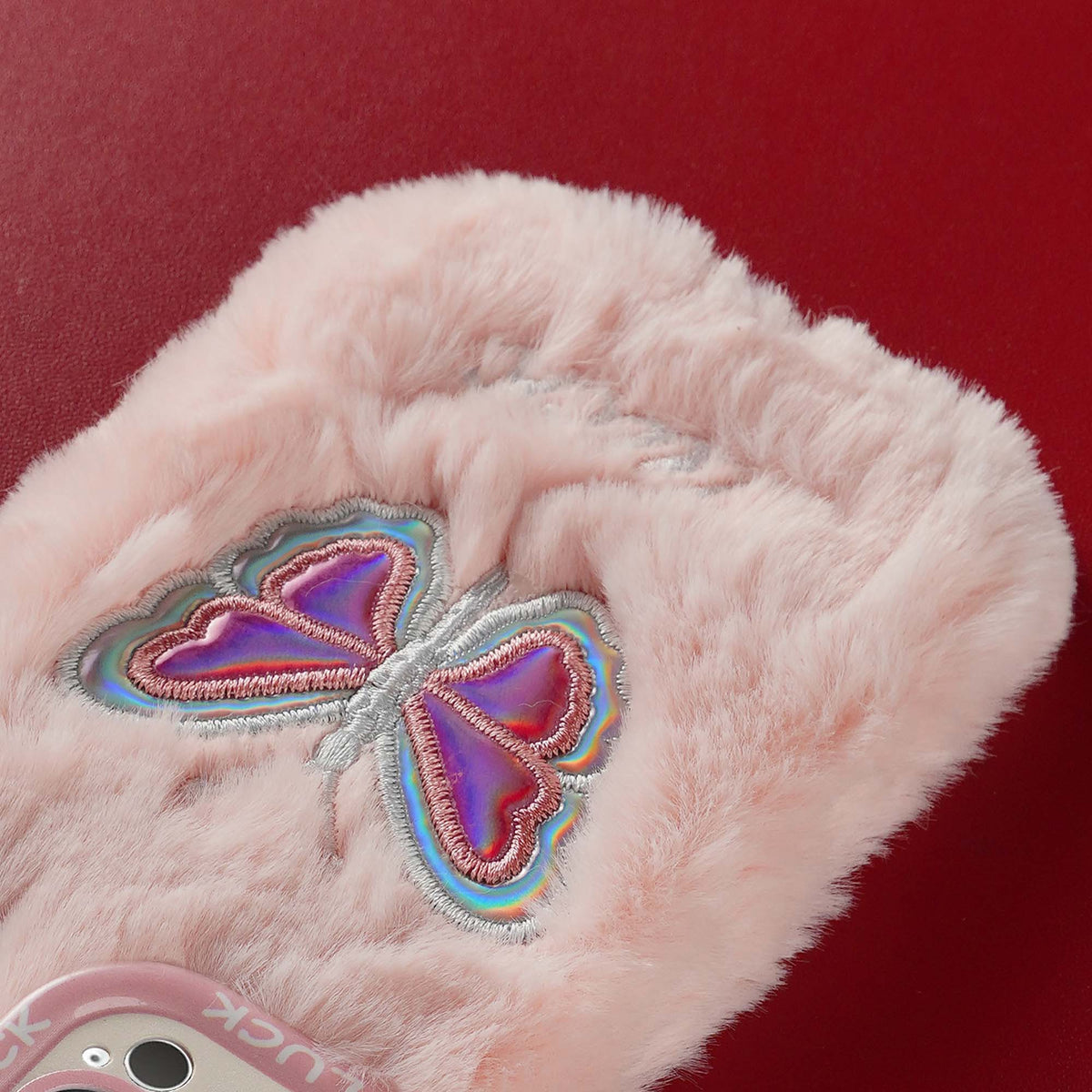 Fluffy Case Butterfly Back Cover for Apple iPhone 15 Pro Max
