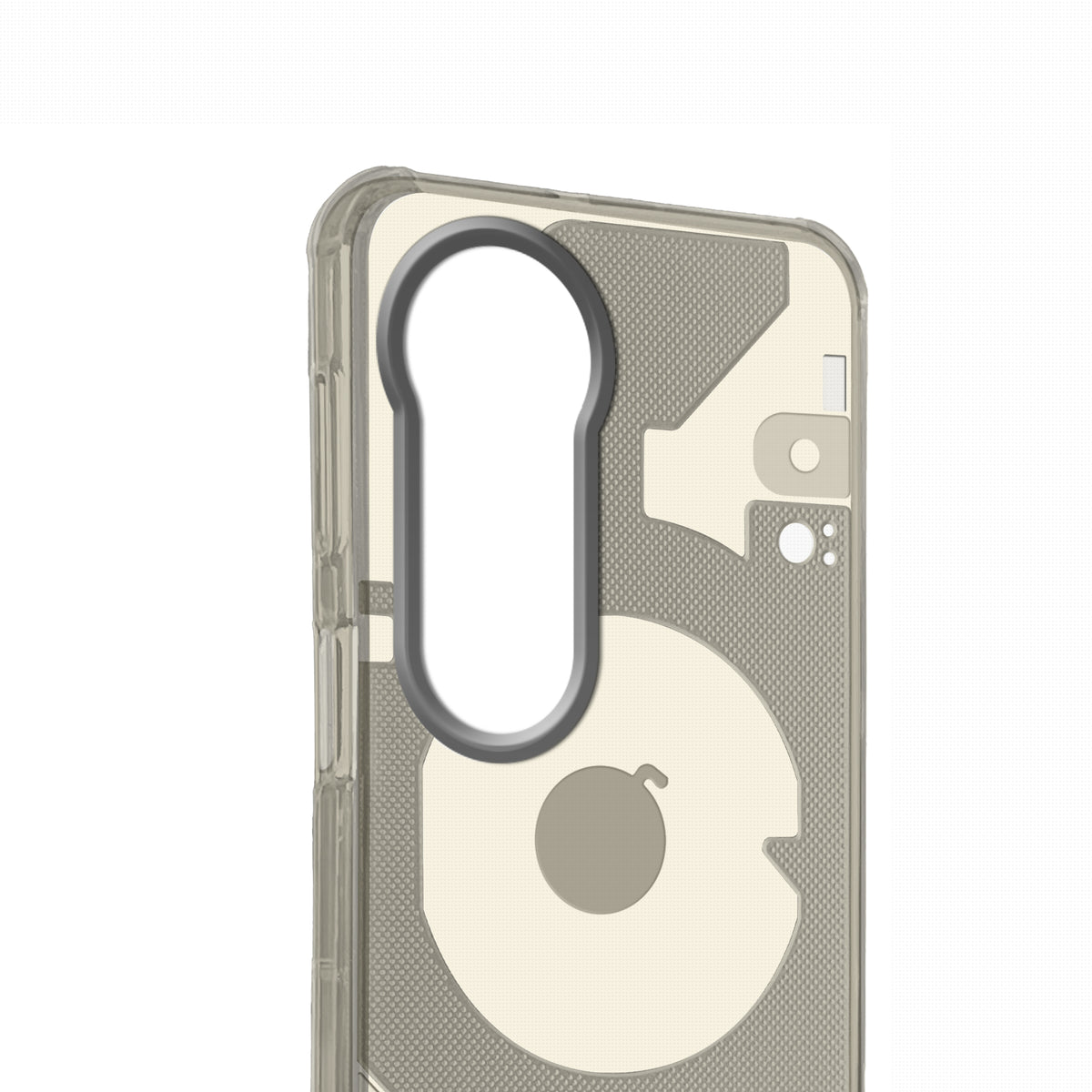 Soft Transparent Slim Fit Frosted Matte Silicone TPU With Grey Matte Ring Camera Protection Back Cover for Vivo V40 5G