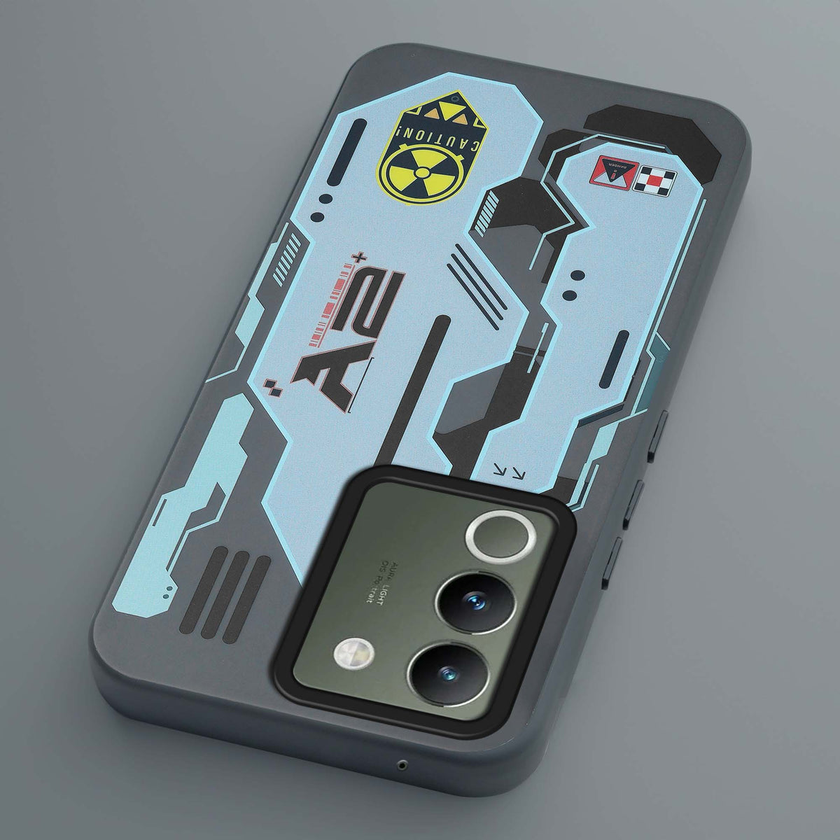 Mechanical Circuit Print Hard Back Cover For Vivo Y200 5G