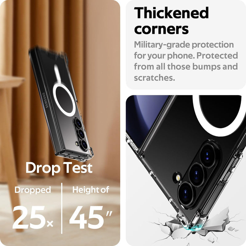 High Quality Wireless Charging Support Transparent Back Case for Samsung Z Fold 6