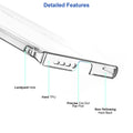 Side profile of clear hard back case highlighting lanyard hole, hard TPU edges, precise port cut-outs and non-yellowing back panel for Samsung F17 5G